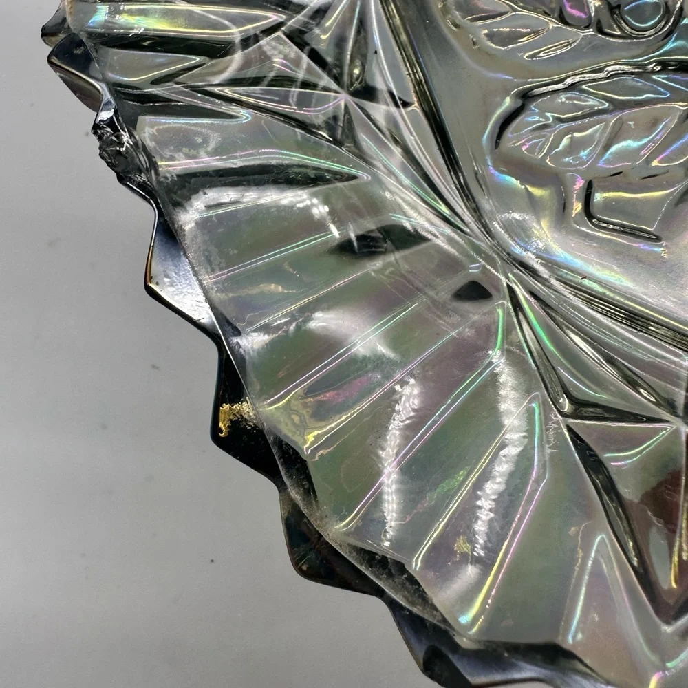 Federal Glass Carnival glass ruffled plate